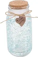 Luminous Wishing Bottle Glass Storage Jar for DIY Crafts Decorative Use present for Christmas Birthdays with Cork Stopper Multifunctional Night Decoration
