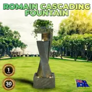 Romain Cascading Fountain Self-Contained w/10m Cable UV Resistant Polyresin