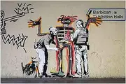 Banksy(100) Famous Oil Paintings Reproduction Giclee Canvas Prints on Canvas Artwork Pictures on Canvas Wall Art for Home Office Decorations(70x100cm_28x39in,Unframed)