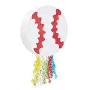 Pull String Baseball Pinata for Boys and Girls Sports Themed Birthday Party