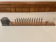 Vintage Solid Oak & Solid Bras Tie and Belt Rack - Triangle Products - New