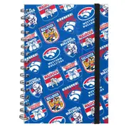 Western Bulldogs AFL A5 Spiral Hard Cover Notebook