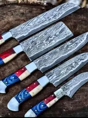 Handmade Damascus Steel Culinary Chef Knife With Unique Design Pattern
