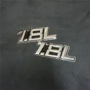 2x Chrome Black 1.8L Silver Metal Badge Emblem Sticker Decal Engine Sports Turbo (for: Renault)