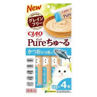 CIAO Pure啾嚕肉泥無穀系列14gx4 (貓零食/貓點心)