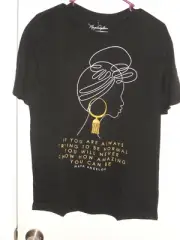 Maya Angelou Silhouette Tee-Shirt "Trying To Be Normal" Size XL 15-17 NWT