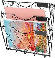 Wall Bookshelf on Kids, Key Hook Shelf Combo, Mounted Display Rack, Space-Saving Storage Design, Includes Screws and Hangers for Bedroom Dorm Nursery & Garage Use