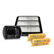 NGK Glow Plug & NTK Air Oil Filter Kit for Mitsubishi Triton ML MN Challenger PB
