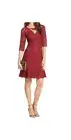 Eliza J Maroon 3/4 Sleeve Fit & Flare Lace Dress Size 8 NEW