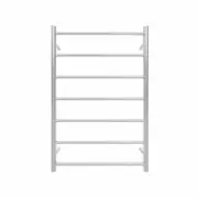 Commercial Round 7 Bar Stainless Steel PVD Heated Towel Rail Brushed