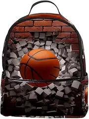 Travel Backpack for Women,Backpack for Men,Basketball Wall Art Abstract,Backpack, R2ss9mfcdzwl, 12x5.7x14.6 in
