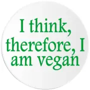 I Think Therefore I Am Vegan - 10 Pack Circle Stickers 3 Inch