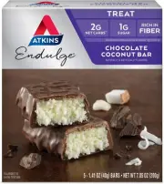 Atkins Endulge Chocolate Coconut Bar, Dessert Favorite, High in Fiber, 1g Sugar,