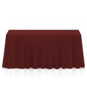 90" x 132" Rectangular Polyester Fabric Tablecloths for Wedding - Burgundy