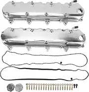 Brilluxa Valve Cover, Hidden Coil Engine Cover Compatible with SBC Gen V LT 5.3 6.2 LT1 LT4, Aluminum Valve Cover Assembly