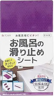 Towa Sangyo Anti-Slip Sheet, Stickable, Anti-Slip Bath, Purple, Approx. 6.5 x 11.6 inches (16.5 x 29.5 cm)