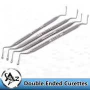 Dental Lucas Bone Curettes Set Of 4 Periodontal Extraction Surgery Dentist Tools