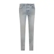 [Amiri] Amiri-Perfect Antique Indigo Blue Cotton Stack Jeans-Uomo 31X32 JEANS