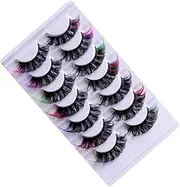 MOTHNUR Luxury Fake Lashes 7 Pairs Lash Extension Kit Curled Eyelashes for Party Wedding Halloween