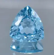 20x20 MM Natural Namibia Blue Jeremejevite Trillion Cut Loose Gemstone Certified