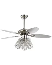 JONATHAN Y Designs Kris 42in 3-Light Crystal LED Ceiling Fan With Remote