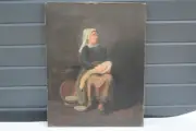 E. Lazarus 19th Century Peasant Portrait Dinnerware Painting (68766)