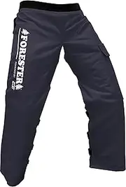 FORESTER Chainsaw Apron Chaps with Pocket & Adjustable Belt (37 Inch, Black with Reflective Forester), Black With Reflective Forester, Regular 37"