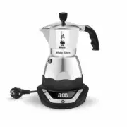 Bialetti Espresso Moka Timer 6 Cups Electric Cooker Silver Black