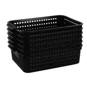 Plastic Desktop Storage Trays Baskets Organization, Set of 6