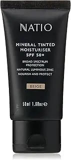 Mineral Tinted Moisturiser SPF 50+ - Beige 50g - Vegan Luminous Tinted Moisturiser - Made in Australia