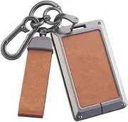 ontto Alloy Leather Car Key Fob Cover Fit for Lexus Card LX570 LS460 LX600 ES350 LS GS IS NX RC HS RX CT LX Smart Key Holder case keyring Shell bag keychain accessories