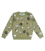 [Kenzo Kids] Kenzo Kids Printed cotton-blend jersey sweatshirt Y 14 green