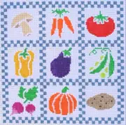 Country Veggies 10M Hand Painted Needlepoint Canvas