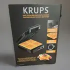KRUPS GQ502D51 New Stainless Steel Belgian Waffle Maker Removable Plates