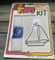 Vintage Eze Form Stained Glass Suncatcher Kit Sail Boat New Old Stock