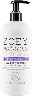 Zoey Naturals Soothing Lavender Baby Wash & Shampoo, Made For Sensitive Skin, Tear-free, Paraben-Free, All Natural, Made in the USA