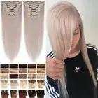 CLEARANCE 100% Real Soft Clip in Remy Human Hair Extensions Full Head Weft Ombre