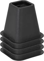 Simplify Bed Risers/Bed Lifters Wheel - Bedding Accessories for All Types of Furniture - Black - Pack of 4-3", 5" or 8"