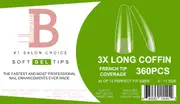 Billionaire Soft Gel Tips Box Nail False Fake 3X Extra Long Coffin - 360pcs