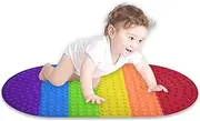 Tiamo Non Slip Baby Bath Mat for Kids,Silicone Bathtub Mat for Tub,27 x 15 Inches Toddler Shower Mat,Machine Washable,Rainbow Push Pop Bubbles……