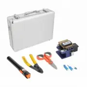 Fiber Optic Connector Tool Kit Cleaver Stripper Scissor VFL Case