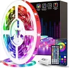 32.8ft LED Strip Lights, RGB LED Smart Music Sync Color Changing LED Lights S...