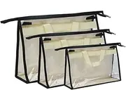 [ROMISBABA] 3Pcs Clear Dustproof Handbag Organizer Storage Bags Transparent Purse Protectors for Home Storage for Closet and Wardrobe Use