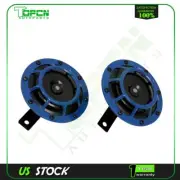 Blue Grill-Mount Electric Compact Car Horn Disc Horn For Car SUV Truck 12V 115db