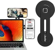 Dual Screen Magnetic Phone Holder for Laptop - Adjustable Slim Phone Mount for Monitor's Top and Side - Computer Extension Bracket for Tesla, MagSafe iPhone 15/14/13/12