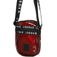 在飛比找Yahoo奇摩購物中心優惠-NIKE JORDAN JUMPMAN 背包 側背 透明 紅