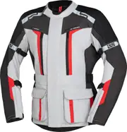 IXS Evans-ST 2.0 Waterproof Touring Motorcycle Textile Jacket, grey-red, Size XL for Men Grey Red