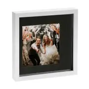 White 10" x 10" 3D Box Photo Frame Black 6" x 6" Mount Craft Shadow Picture