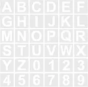 Letter and Number Stencils, 36 Pcs - Alphabet Art Craft Stencils, Reusable Plastic for Painting on Wood, Wall, Fabric, DIY Projects (3 Inch)