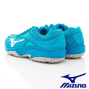 MIZUNO美津濃><專業兒童室內訓練鞋童鞋款180398藍白(中大童段)21cm 22cm(零碼)